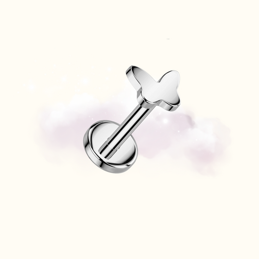 Mini Butterfly Studs - Silver