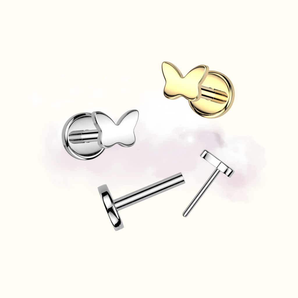 Mini Butterfly Studs - Silver