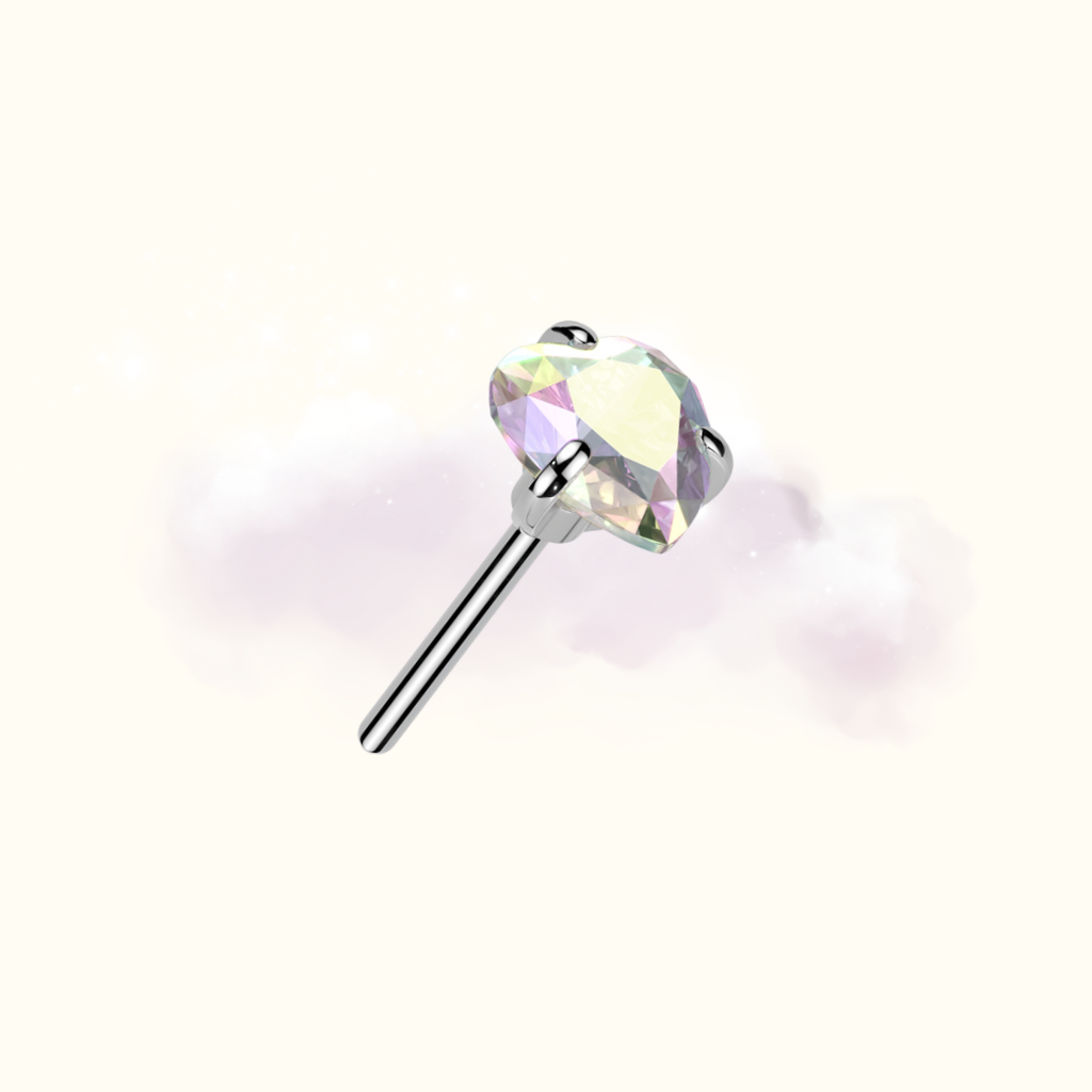 heart cz top aurora