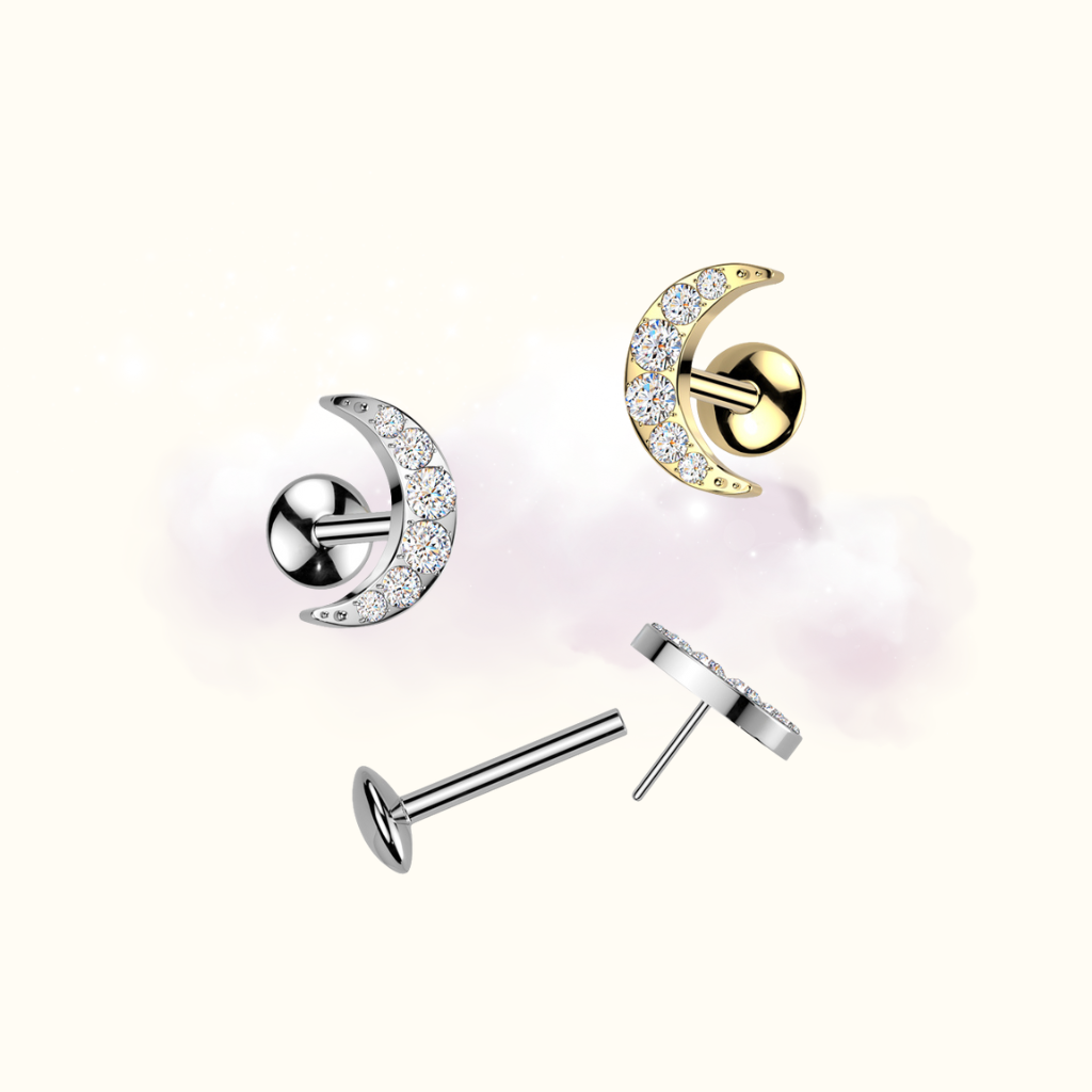 Moonbeam Studs - Gold